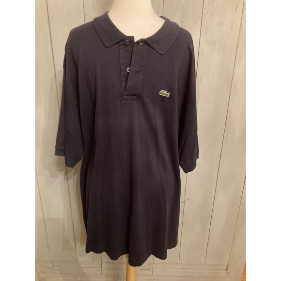 Lacoste‎ Men's Polo Shirt Size 9 (4XL) Navy Blue Classic Fit Short Sleeve - Picture 1 of 4